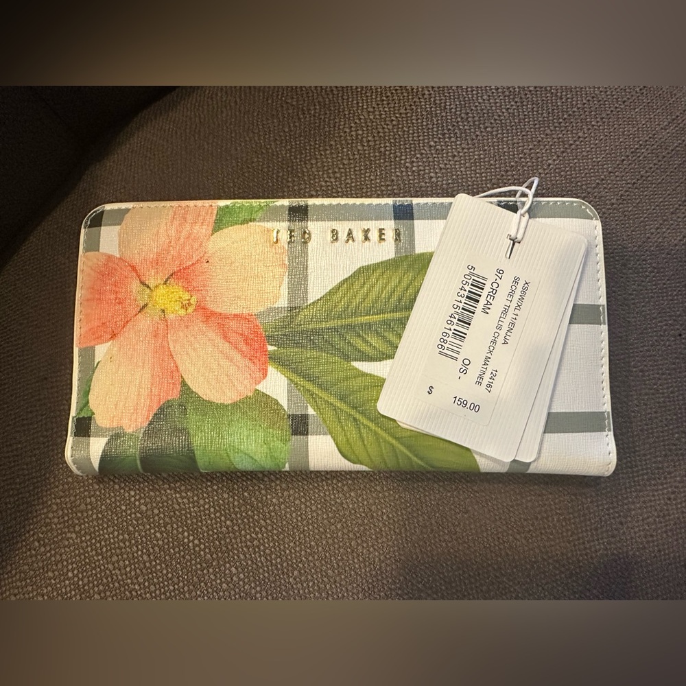 Ted Baker | Secret Trellis Check Matinee Wallet NWT